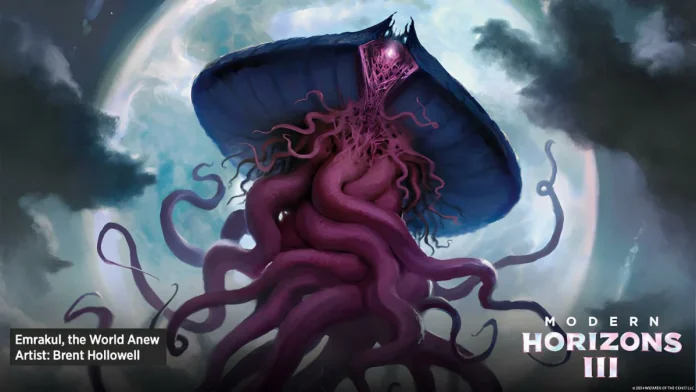 Emrakul, the World Anew, illustrated by Brent Hollowell