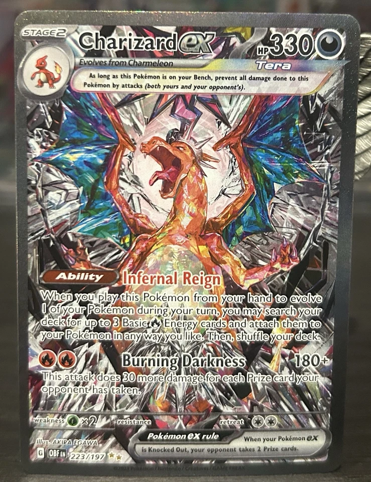 Charizard ex 223/197 Llamas de Obsidiana Ilustración Especial Raro-