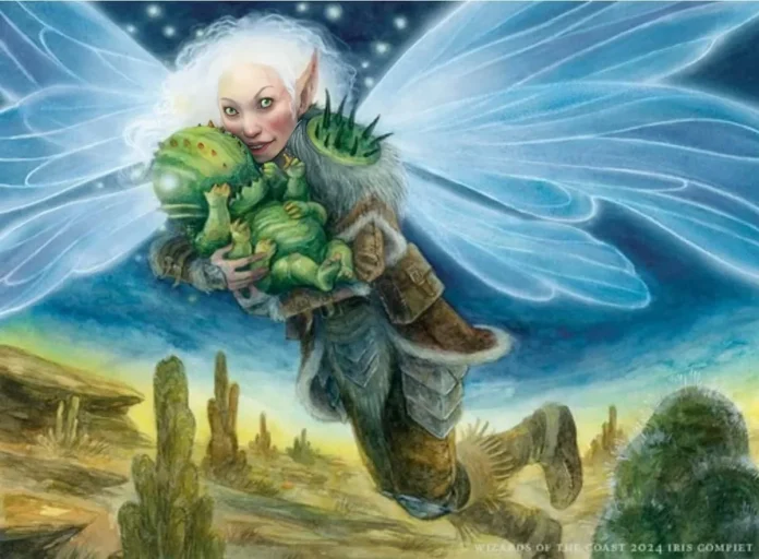 Nurturing Pixie (Outlaws of Thunder Junction) - art by Iris Compiet