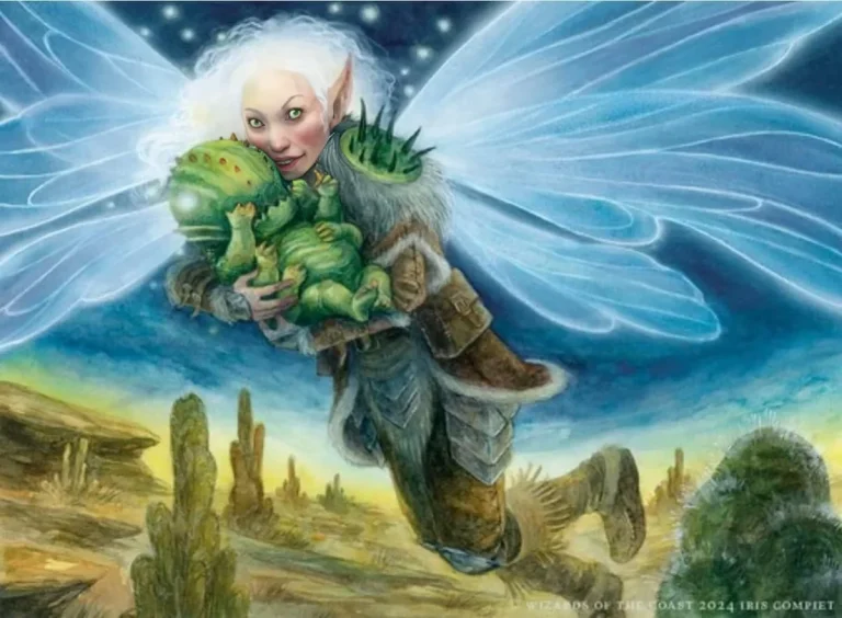 Nurturing Pixie (Outlaws of Thunder Junction) - art by Iris Compiet