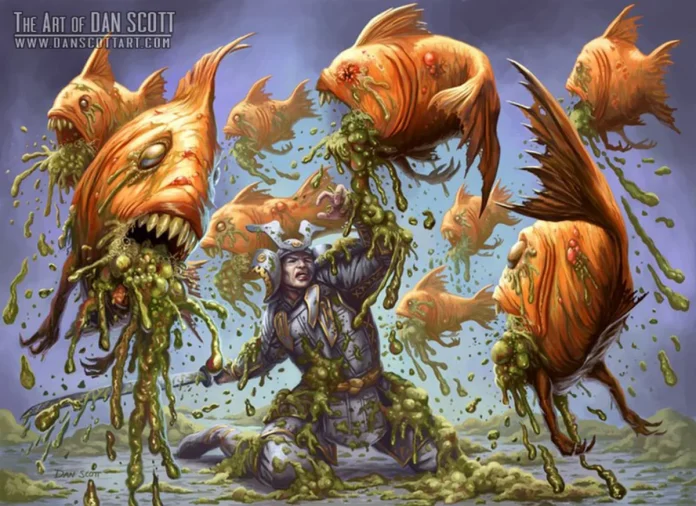 Sickening Shoal (Betrayers of Kamigawa) - art by Dan Scott