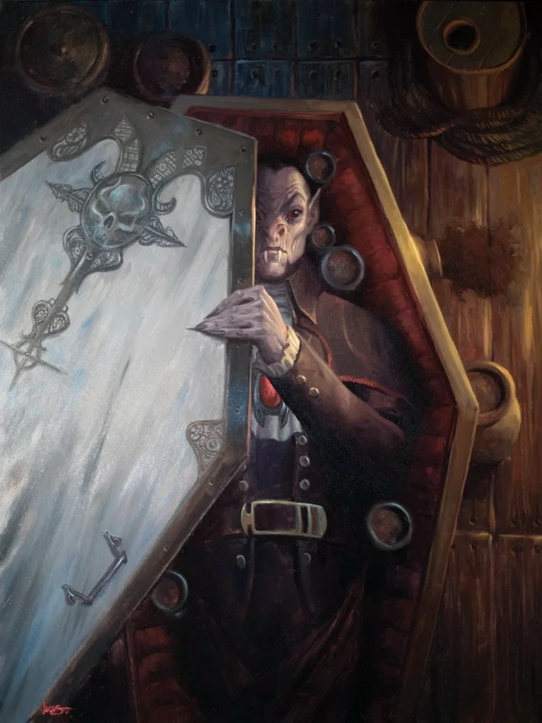 Edgar Markov's Coffin (Innistrad: Crimson Vow) - art by Lucas Graciano