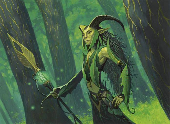 Gilt-Leaf Archdruid (Morningtide) - art by Steve Prescott