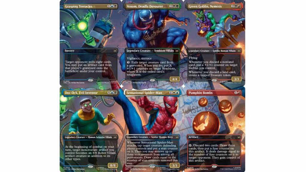 mtg-spiderman-release-date-first-cards-collage-1024x576