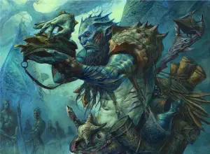 Sea Gate Loremaster (Zendikar) - art by Dave Kendall