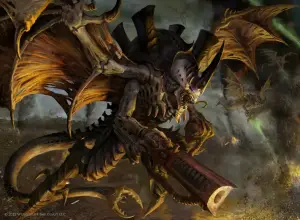 Winged Hive Tyrant (Warhammer 40,000) - art by Antonio José Manzanedo