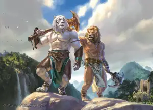 Ajani, Nacatl Pariah (Modern Horizons III) - art by Chris Rallis