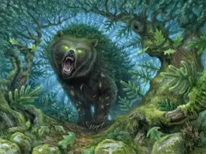 Lumra, Bellow of the Woods (Bloomburrow) - art by Matt Stewart