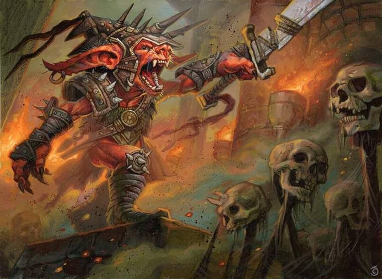 Rograkh, Son of Rohgahh (Commander Legends) - art by Chris Seaman