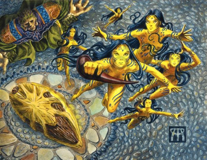 Cloud of Faeries (Urza's Legacy) - art by Melissa A. Benson