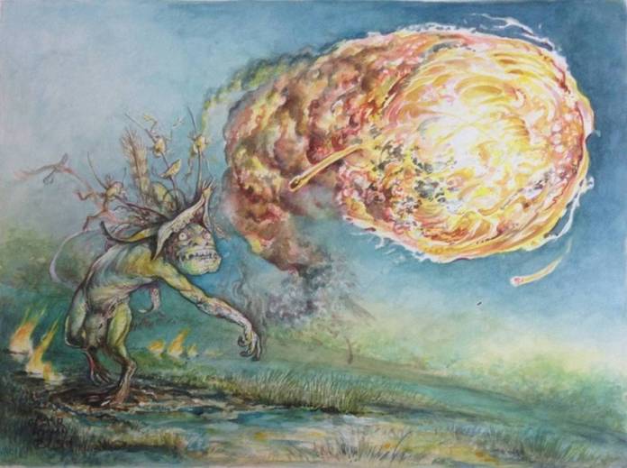 Tarfire (Lorwyn) - art by Omar Rayyan