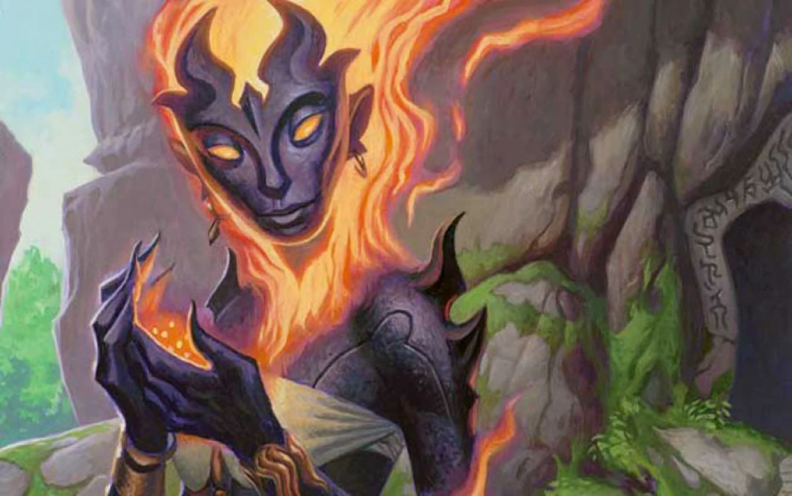 Flamekin Harbinger Lorwyn art by Steve Prescott