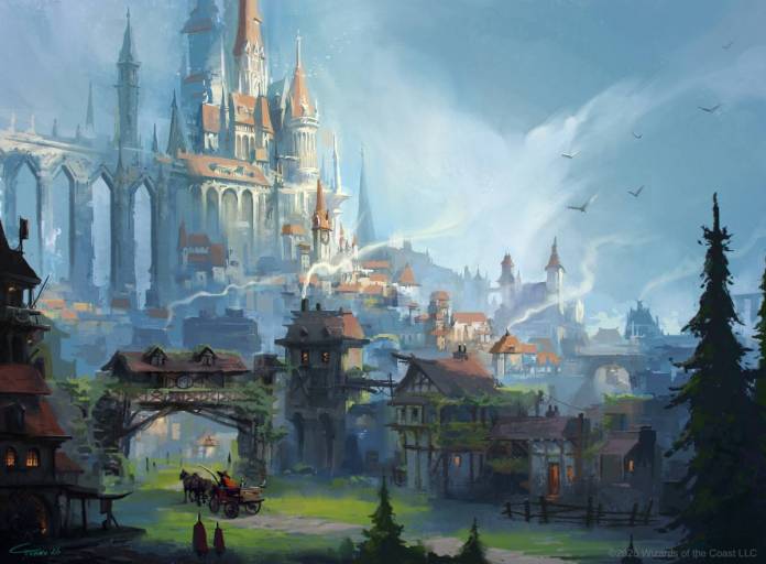 Starting Town (Final Fantasy) - art by Hristo D. Chukov