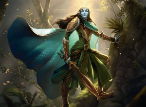 Lathril, Blade of the Elves (Kaldheim Commander Decks) - art by Caroline Gariba