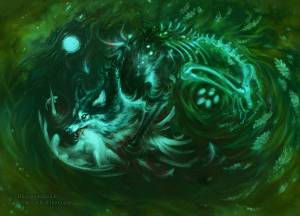Nature's Rhythm (Tarkir: Dragonstorm) - art by Liiga Smilshkalne