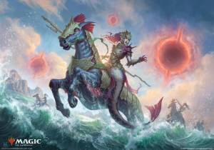 Vodalian Wave-Knight (March of the Machine Commander Decks) - art by Olivier Bernard