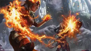 Heated Arguement | Art by: Aleksi Briclot
