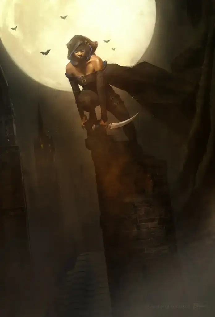 Etrata, the Silencer (Guilds of Ravnica) - art by Bastien L. Deharme