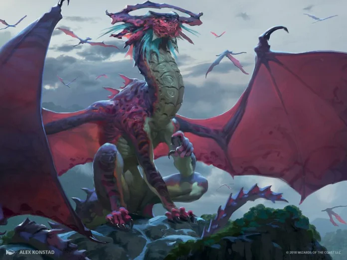 Lathliss, Dragon Queen (Magic 2019) - art by Alex Konstad