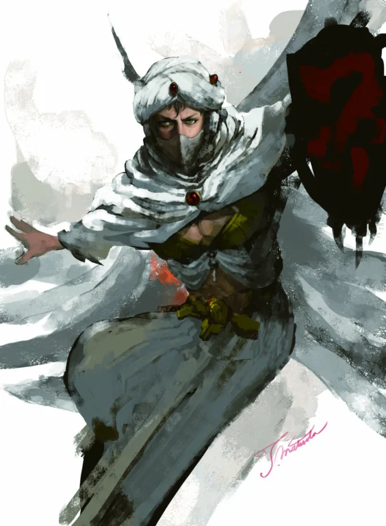 Mangara, the Diplomat (Final Fantasy Through the Ages) art by Toshitaka Matsuda