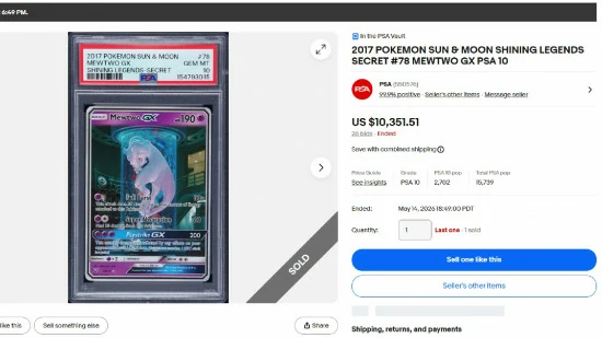 mewtwo gx 73 psa 10 10k listing 550x309