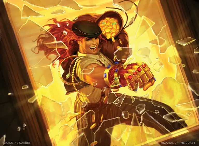 Jolene, the Plunder Queen (Streets of New capenna Commander Decks) art by Caroline Gariba
