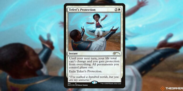 MTG Teferis Protection Card And Background