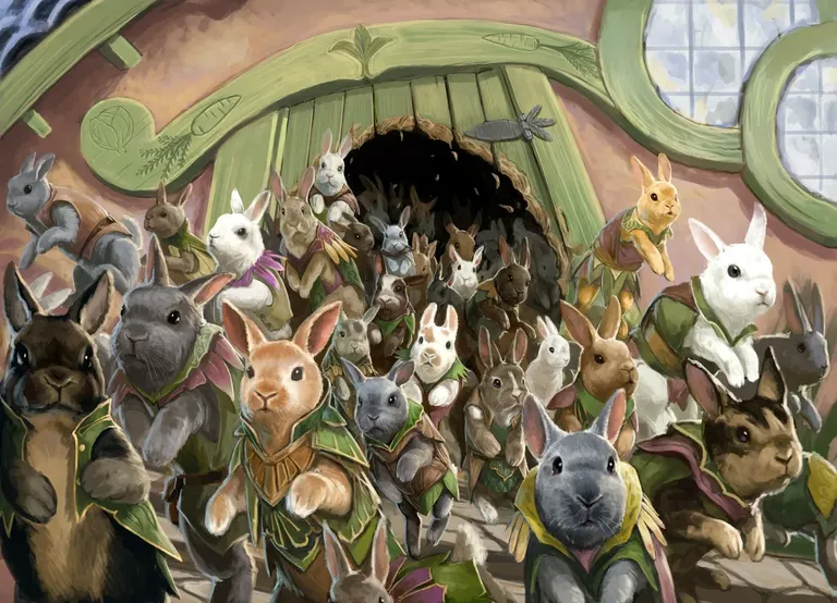 Tempt with Bunnies (Bloomburrow Commander Decks) art by Ben Wootten