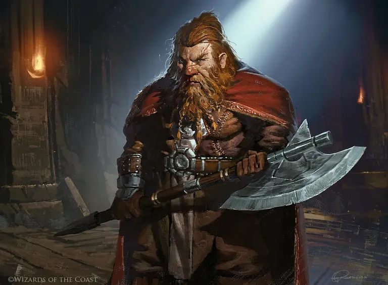 Torbran, Thane of Red Fell (Throne of Eldraine) art by Grzegorz Rutkowski