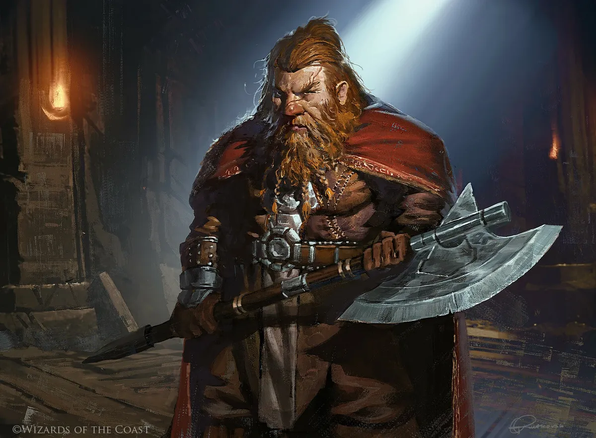 Torbran, Thane of Red Fell (Throne of Eldraine) art by Grzegorz Rutkowski