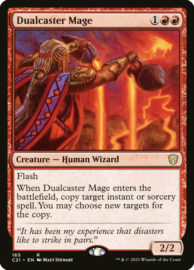 Supplant Form: el instantáneo olvidado que copia cualquier criatura e inicia combos infinitos. 3 c21 165 dualcaster mage