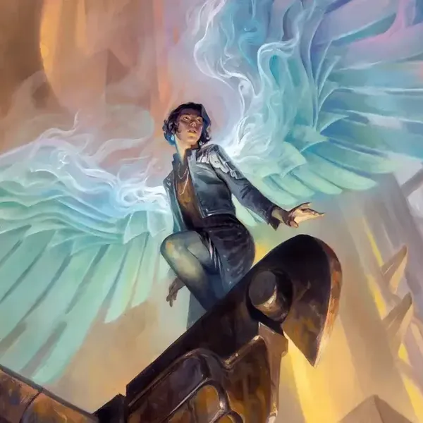 Mono-White Angels: mazo de Standard barato en un evento de 56 jugadores.