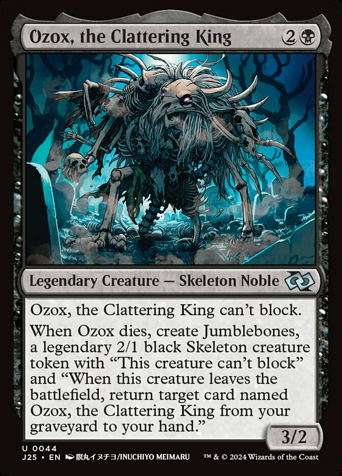 j25 44 ozox the clattering king