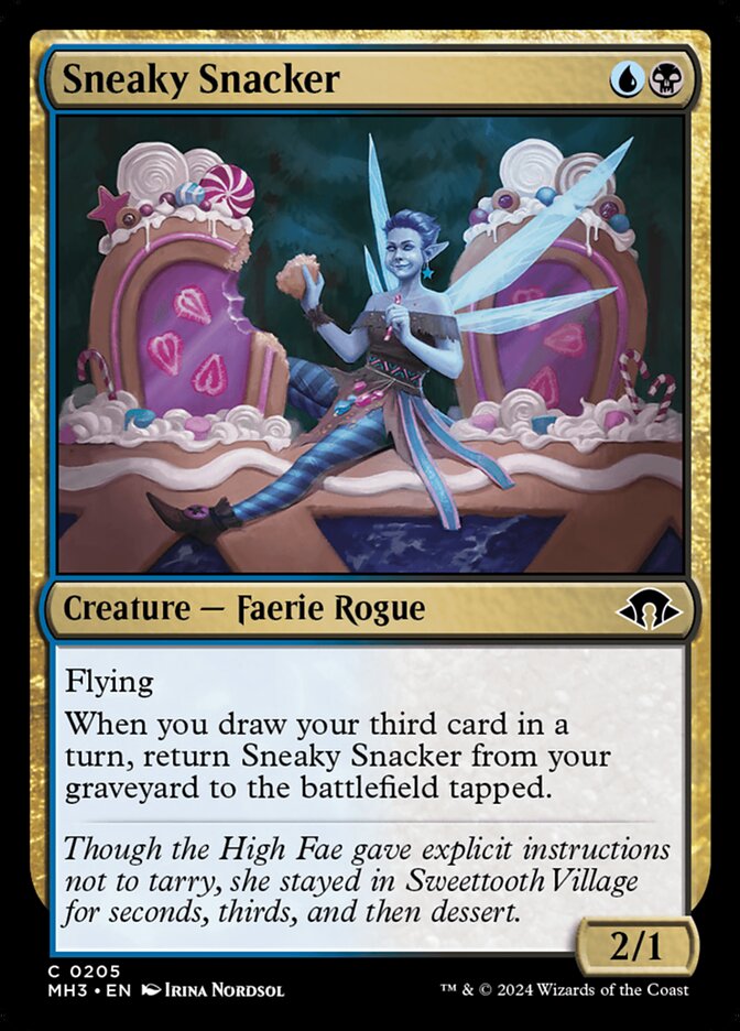 El combo común de Hawkeye que ya ganó un torneo masivo de Pauper. 4 mh3 205 sneaky snacker