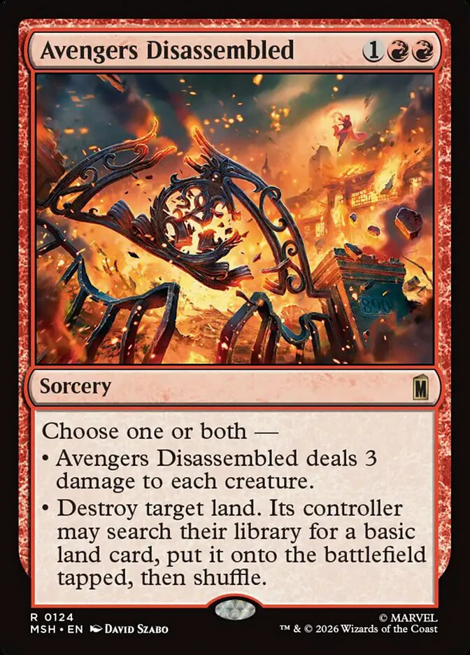 Las Mejores Cartas Nuevas De Marvel Super Heroes Para Commander Y Standard. 2 msh 124 avengers disassembled