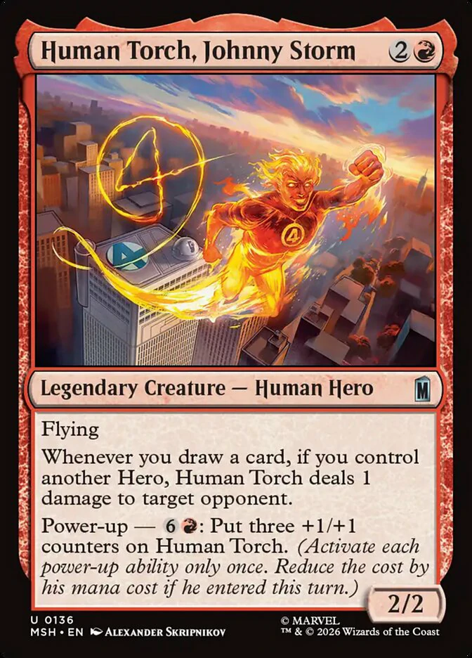 msh 136 human torch johnny storm