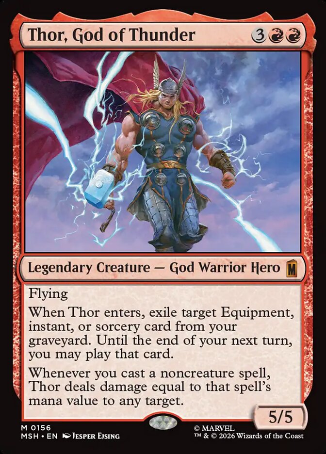 Mjölnir en MTG: qué hace el martillo de Thor y qué leyendas son dignas de equiparlo. 3 msh 156 thor god of thunder