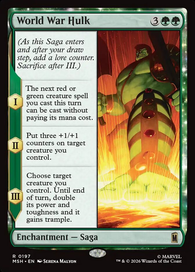 Las Mejores Cartas Nuevas De Marvel Super Heroes Para Commander Y Standard. 3 msh 197 world war hulk
