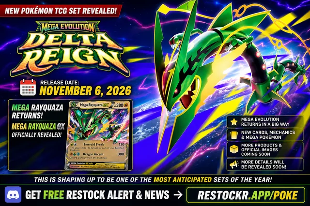 Mega Rayquaza vuelve en Delta Reign: todo lo que sabemos del nuevo gran set de 2026. 2 new pokémon set revealed mega evolution delta reign v0 05h7gdwh828h1