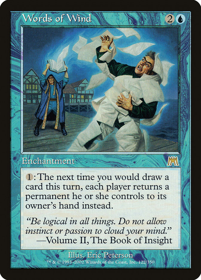 Words of Wind: el viejo encantamiento que convierte tu robo en un motor de bounce y combos infinitos. 2 ons 122 words of wind