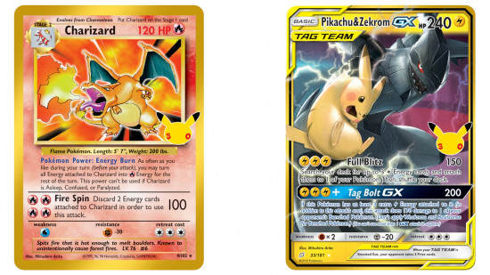 pokemon trading card game 30th anniversary celebration set revealed charizard pikachu and zekrom 550x309
