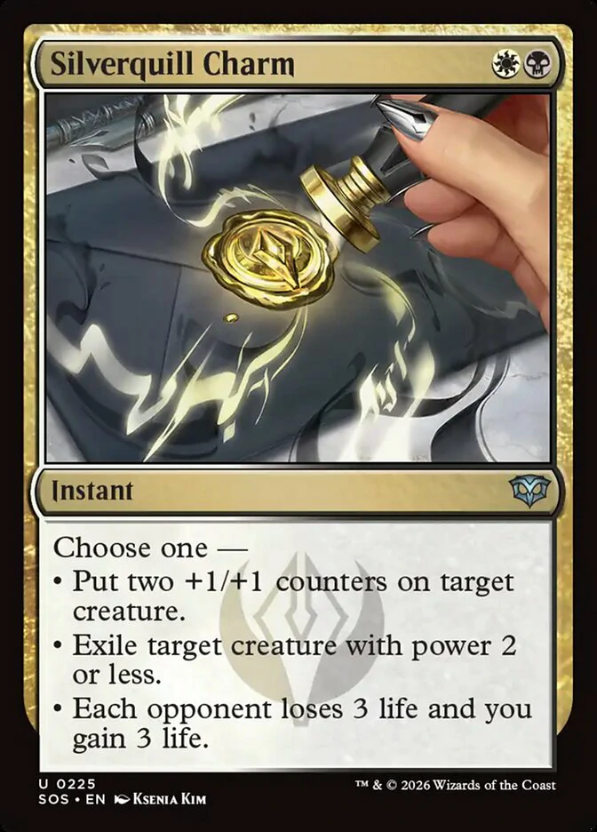 sos 225 silverquill charm
