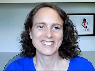 Elizabeth Hargrave keynote speech for Analog Game Studios smiling (cropped)