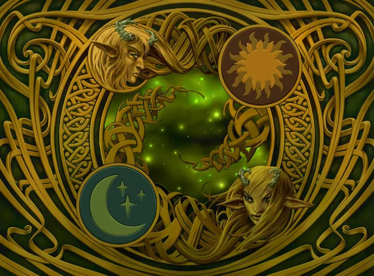 Wheel of Sun and Moon (Shadowmoor) art by Zoltan Boros & Gabor Szikszai