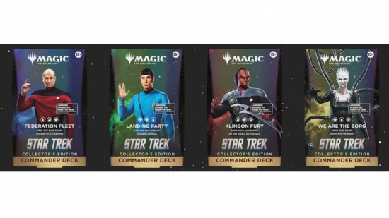 MTG Star Trek llega con cuatro mazos Commander (Federation, Landing Party, Klingons y Borg) y dos mecánicas nuevas: dilema y Federación, que traducen moralidad y diversidad al juego. 2 Star Trek