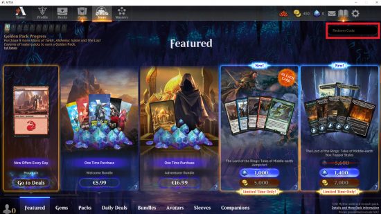 mtg arena codes redeem 550x309