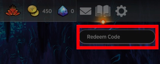 mtg arena codes redeem code box