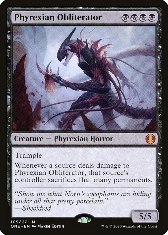 one 105 phyrexian obliterator