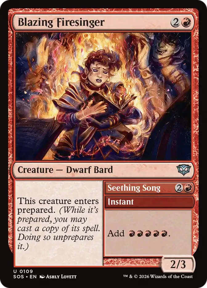 sos 109 blazing firesinger