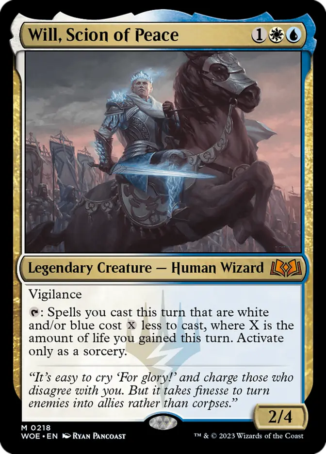 woe 218 will scion of peace